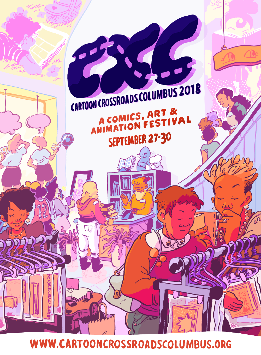 Cartoon Crossroads Columbus 2018 poster